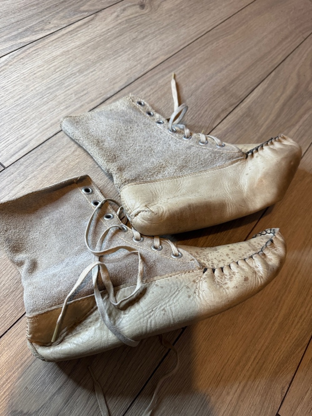 Rare handmade leather mukluks
